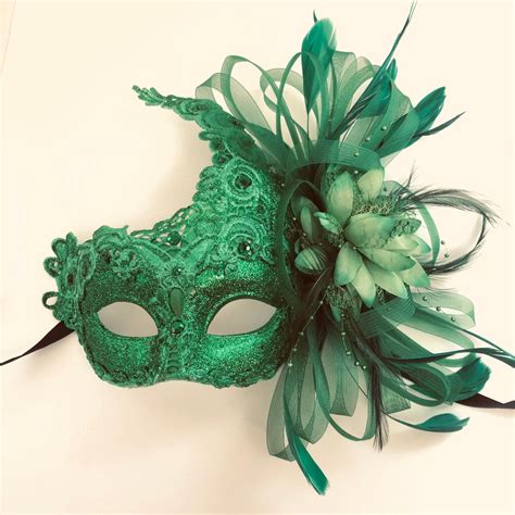 Emerald Green Masquerade Mask Women Masquerade Ball Masks Green Women ...