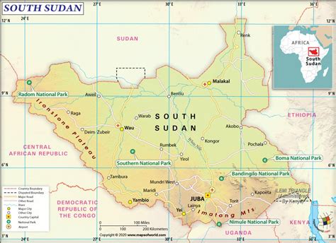 South Sudan Rivers Map | Map of Rivers in South Sudan