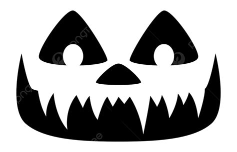 Halloween Pumpkin Face Silhouette Vector PNG, Halloween Pumpkin Face ...