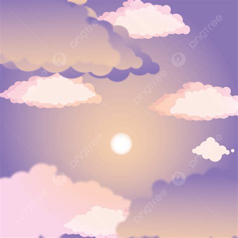 Heaven In The Sunset Vector Background, Heaven, Clouds, Gradient Background Image And Wallpaper ...