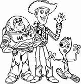 Toy Story 4 Buzz Woody And Forky coloring Page  Download Print Or sketch template