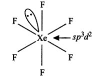 Draw the structures of the following : (1) XeF6 - Sarthaks eConnect ...