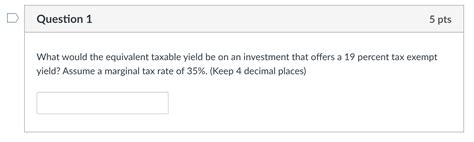 Solved What would the equivalent taxable yield be on an | Chegg.com