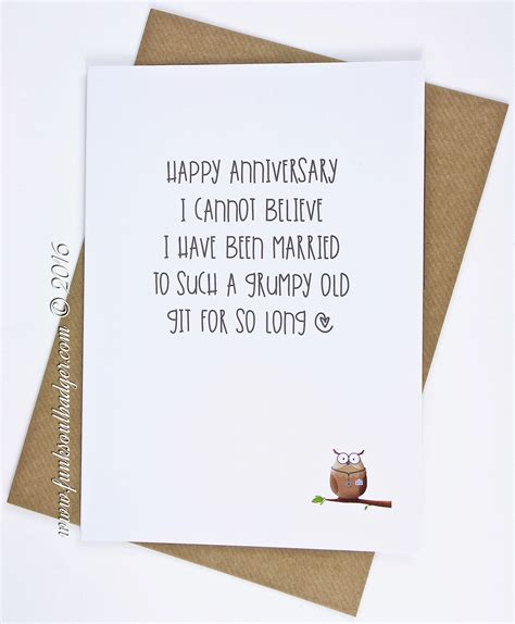 Excited to share the latest addition to my #etsy shop: Funny Anniversary Card Grumpy Old Git # ...