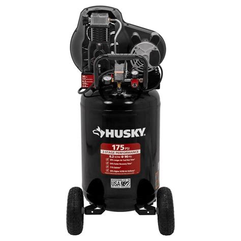 Husky 30 Gal. 175 PSI Oil Lubed Belt Drive Portable Vertical Electric ...