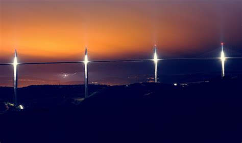 Bridge of Millau by night, France - Most Beautiful Picture of the Day ...