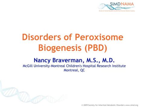 PPT - Disorders of Peroxisome Biogenesis (PBD) PowerPoint Presentation - ID:3351062