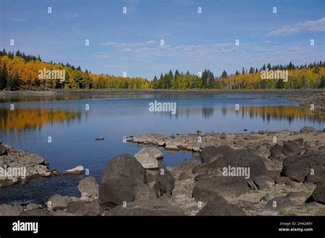 Sunset Lake along the Grand Mesa scenic byway in Colorado Stock Photo - Alamy