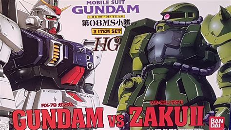 Gundam VS Zaku II HG 1/144 (Gundam 08th MS Team) - YouTube