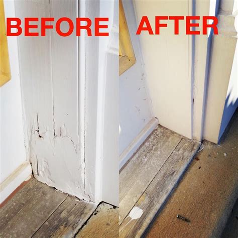 Replace poor repair of wood rot on door frame #doors #repair #carpentry ...