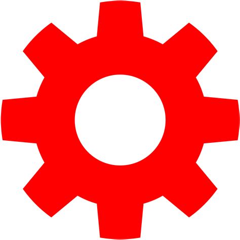 Clipart - Gear in red