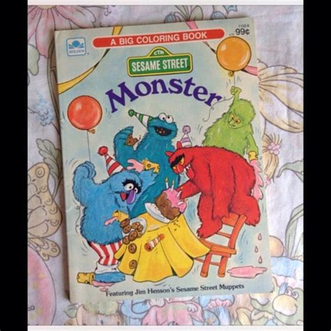 2 Vintage Sesame Street Coloring Books Unused