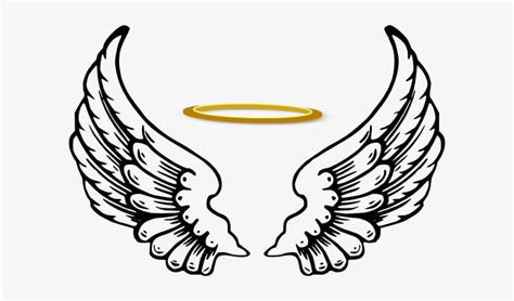 Angel Wings With Halo - Angel Halo Wing Png - 600x401 PNG Download - PNGkit