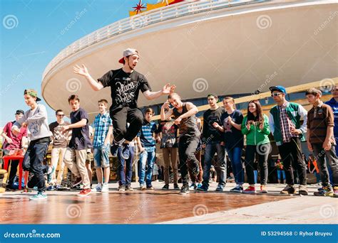 Battle Dance Youth Teams at the City Festival in Editorial Stock Photo ...