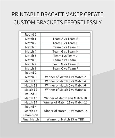 Printable Bracket Maker Create Custom Brackets Effortlessly Excel ...