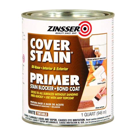 Zinsser 1-qt. White Cover Stain Oil-Based Interior/Exterior Primer and ...