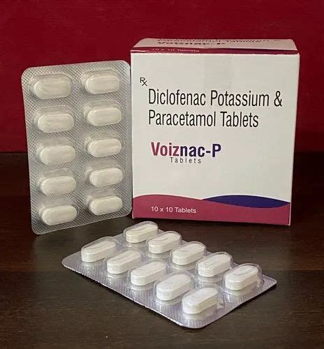 Diclofenac Potassium & Paracetamol Tablets at Rs 500/box | डिक्लोफेनाक ...