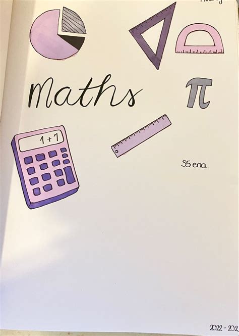 Maths Notebook cover design | Math notebook cover, Notebook cover design, Math notebook