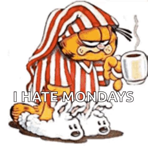 Garfield Mondays GIF - Garfield Mondays Coffee - Discover & Share GIFs