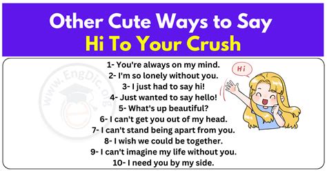 220+ Other Cute Ways to Say Hi To Your Crush - EngDic