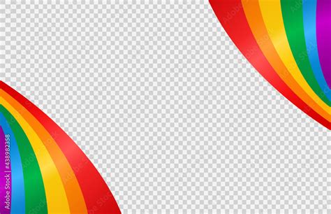 Waving rainbow LGBT flag isolated on png or transparent background ...