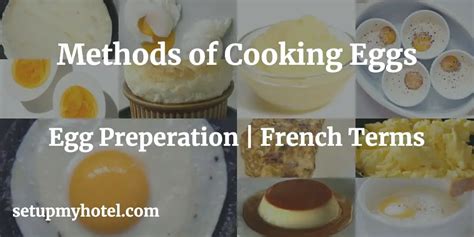 Method of Cooking Eggs / Egg Preparation [French Terms] - Hotels ...