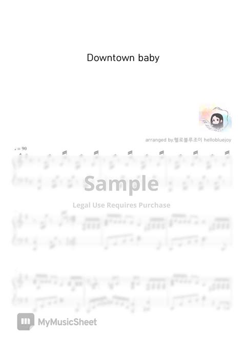 BLOO - Downtown Baby (original ver.) Partition musicale by 헬로블루조이