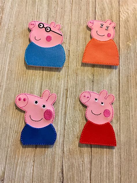 Peppa Pig Inspired Finger Puppets | Etsy