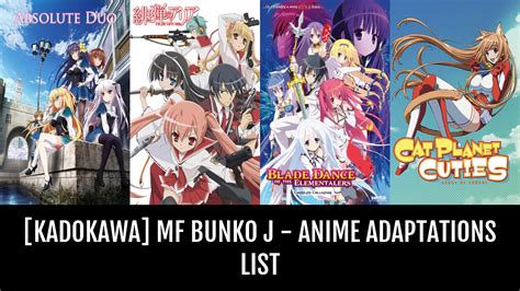 [Kadokawa] MF Bunko J - Anime Adaptations - by Zephyr0007 | Anime-Planet