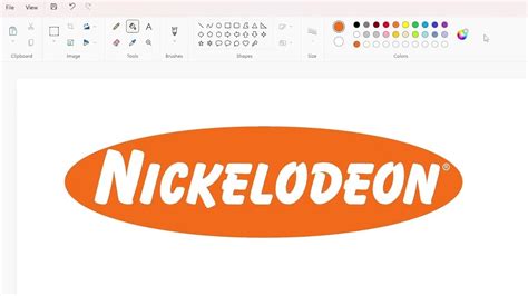 How to draw the Nickelodeon logo using MS Paint | How to draw on your computer - YouTube