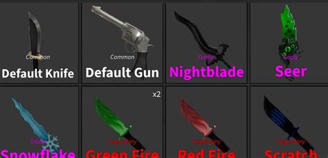 Trading Roblox MM2 knives. I've got more if your interested. : r/MurderMystery2