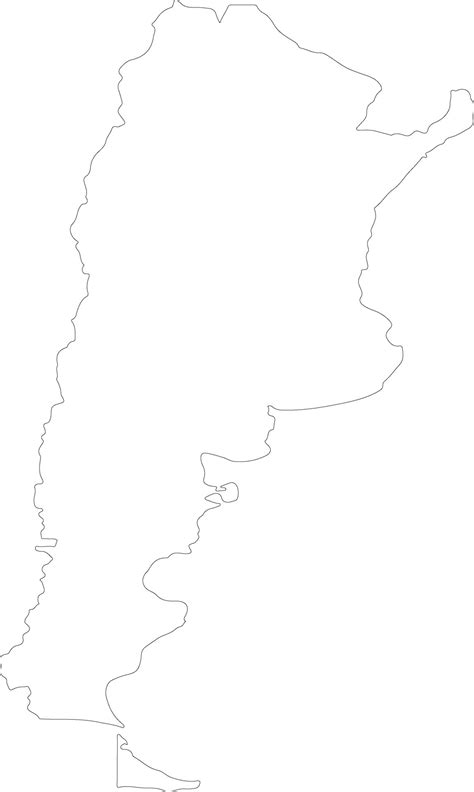 Argentina outline map 38096170 Vector Art at Vecteezy