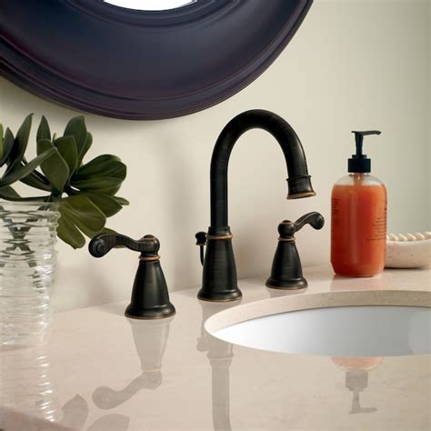 Moen Traditional Mediterranean Bronze Widespread 2-Handle WaterSense ...