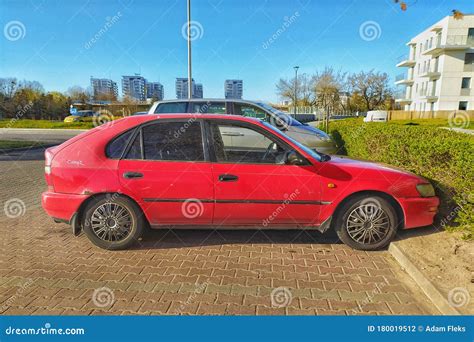 Old Classic Rusty Red Toyota Corolla Hatchback Private Car Parked Editorial Photography - Image ...