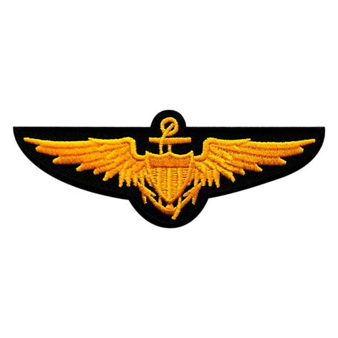 Naval Aviator Wings Top Gun Navy Tactical Patch [4.0 X 1.5 -Hook Faste ...