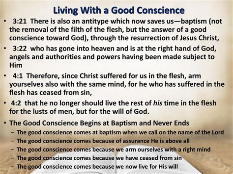 Living With a Good Conscience - ppt download