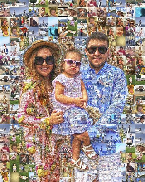 Custom collage gift Personalized gift photo mosaic portrait | Etsy