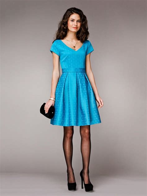 Gorgeous Dress, Bridesmaid Dresses Light Blue Turquoise Dress Pleats Cocktail Dress Knee Length ...