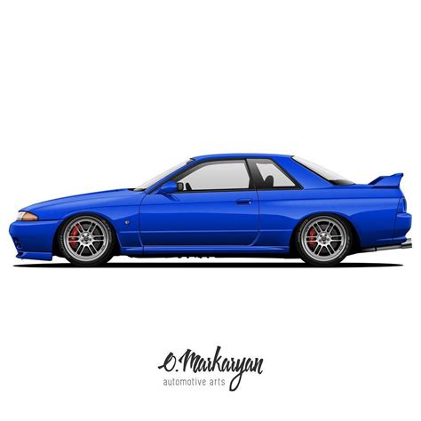 Oleg Markaryan on Instagram: “Nissan Skyline R32 GT-R. 100% vector art. I accept orders for ...