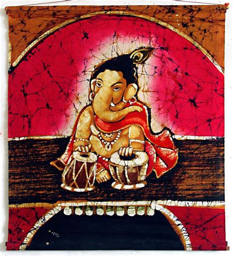 Ganesha Playing Tabla - Wall Hanging