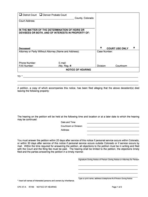 County, Colorado District Court Form - Fill Out and Sign Printable PDF Template | airSlate SignNow