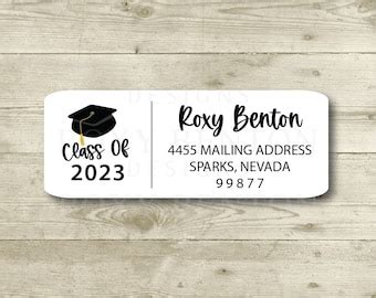 Graduation Return Address Labels Class of 2023 Label - Etsy