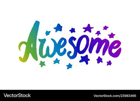 Concept awesome phrase word Royalty Free Vector Image