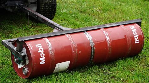 Homemade Lawn ROLLER From OIL BARRELS !? - YouTube