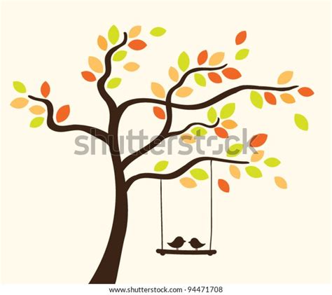 Vector Tree Birds Stock Vector (Royalty Free) 94471708 | Shutterstock