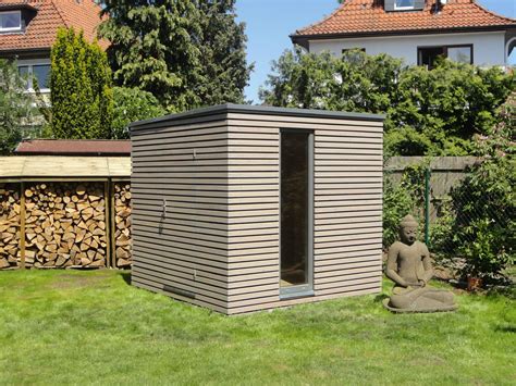 Moderne Gartenhäuschen 2,5x2,5 m - NATURliving S6 - Cubus Gartenhaus aus Holz