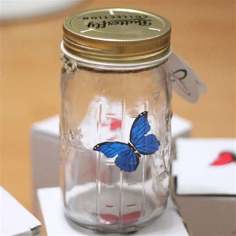 Free Shipping 1Piece Butterfly Jar Glass Butterfly Bottle My Butterfly In A Jar Romantic Home ...