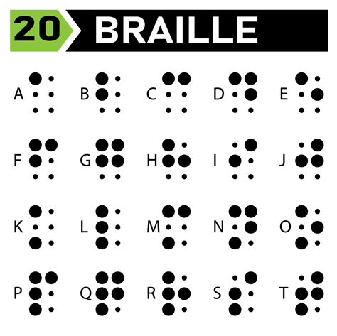 braille alphabet icon set include a to z 17542531 Vector Art at Vecteezy