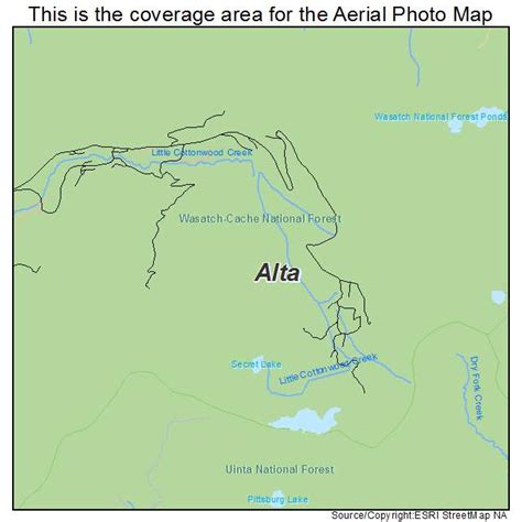 Aerial Photography Map of Alta, UT Utah