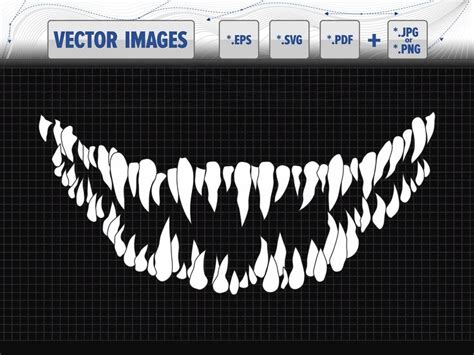 Smile Scary Teeth Vector Graphic Clipart Svg, Eps, Cmx, Cdr v13, Pdf ...